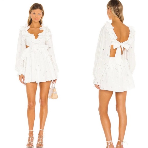 MAJORELLE Dresses & Skirts - MAJORELLE Mariapia Mini Dress in Ivory - flaw